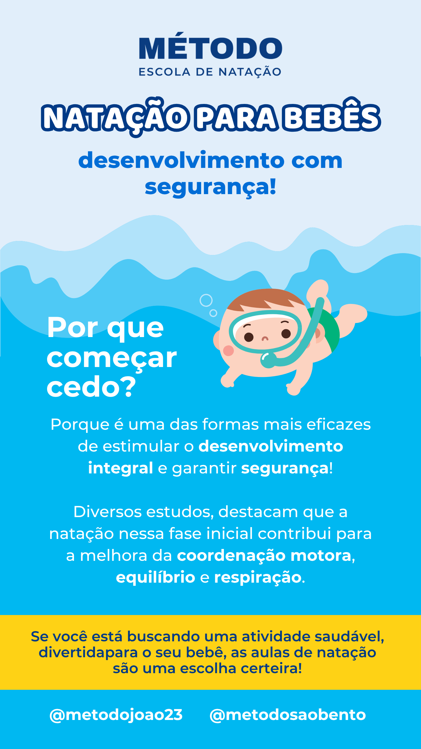 Natação para bebês é a melhor escolha para pais conscientes